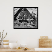 Generaal Porter's Personeel met George Custer 1862 Poster (Keuken)
