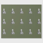 Generaal ⚔️🎩 Robert E. Lee Army Green Cadeaupapier (Vlak)