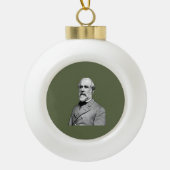 Generaal ⚔️🎩 Robert E. Lee Army Green Keramische Bal Ornament (Voorkant)