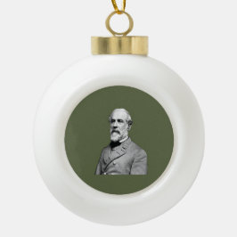 Generaal ⚔️🎩 Robert E. Lee Army Green Keramische Bal Ornament