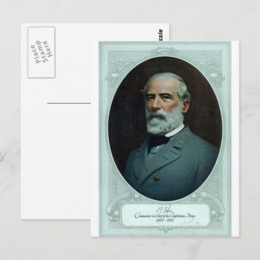 Generaal Robert E. Lee Briefkaart (Voorkant / Achterkant)