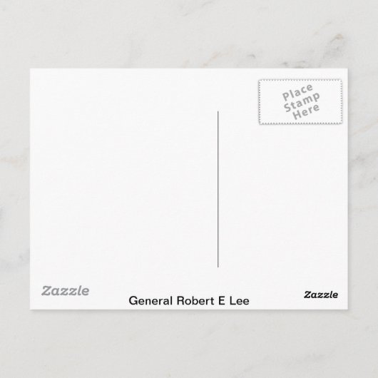 Generaal Robert E Lee Briefkaart (Achterkant)