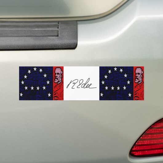 Generaal Robert E. Lee Bumpersticker (Op auto)
