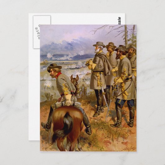 Generaal Robert E. Lee in Fredericksburg door A Og Briefkaart (Voorkant / Achterkant)