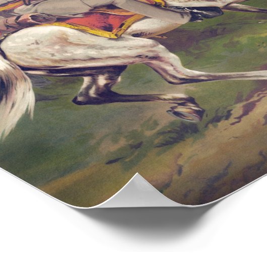 Generaal Robert E. Lee over Horseback Poster (Hoek)