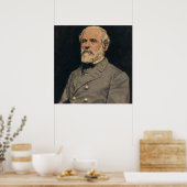 Generaal Robert E. Lee Portrait Art Poster (Keuken)
