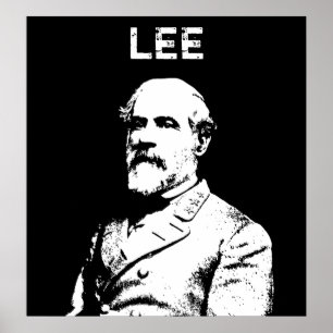 Generaal Robert E. Lee — Zwart-wit Poster