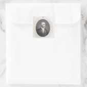 Generaal Samuel Houston Vierkante Sticker (Tas)