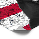 Generaal Sherman en de Amerikaanse vlag Poster (Hoek)