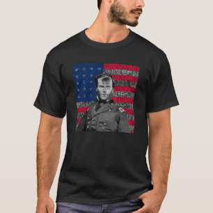 Generaal Sherman en de Amerikaanse vlag T-shirt