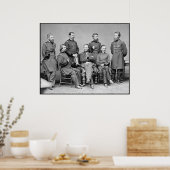 Generaal Sherman en Zijn staf — Grens Poster (Keuken)
