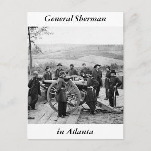 Generaal Sherman in Atlanta, 1864 Briefkaart