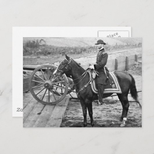 Generaal Sherman in Atlanta, 1864 Briefkaart (Voorkant / Achterkant)