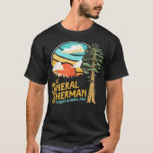 -generaal Sherman Sequoia Nationaal Park Retr T-shirt (Voorkant)