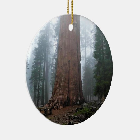 Generaal Sherman Tree, Sequoia, CA Keramisch Ornament (Rechts)