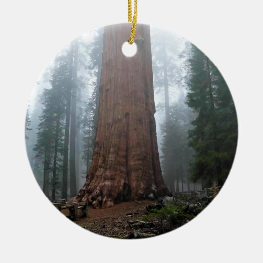Generaal Sherman Tree, Sequoia, CA Keramisch Ornament (Voorkant)