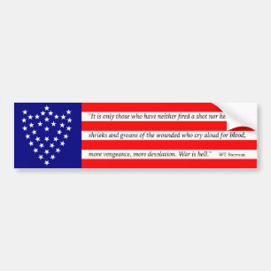 Generaal Sherman's Battle Flag Bumpersticker