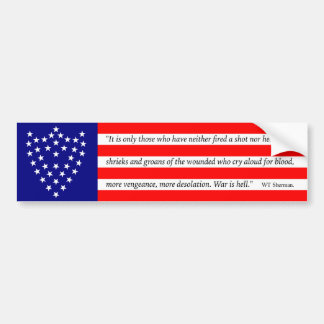 Generaal Sherman's Battle Flag Bumpersticker