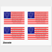 Generaal Sherman's Battle Flag Sticker (rechthoek) (Vel)