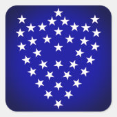 Generaal Sherman's Battle Flag Sticker (vierkant) (Voorkant)