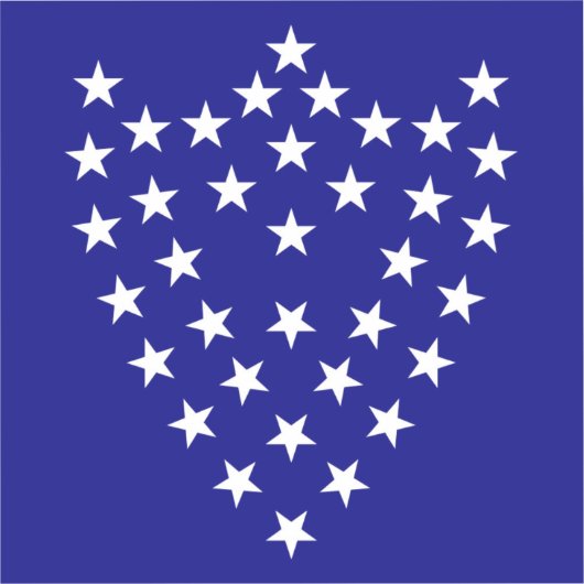 Generaal Sherman's Battle Flag Sticker (vierkant) (Voorkant)