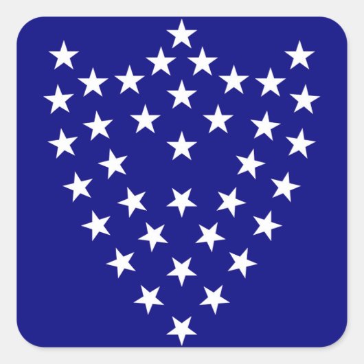 Generaal Sherman's Battle Flag Sticker (vierkant) (Voorkant)