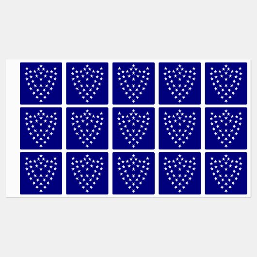 Generaal Sherman's Battle Flag Stickers Blad (Vel)