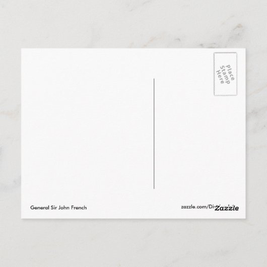 Generaal Sir John French Briefkaart (Achterkant)