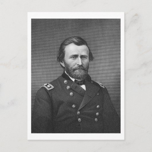 Generaal Ulysses Simpson Grant, gegraveerd na een Briefkaart (Voorkant)