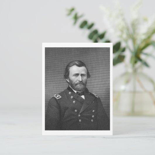 Generaal Ulysses Simpson Grant, gegraveerd na een Briefkaart (Staand voorkant)