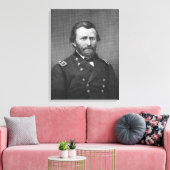 Generaal Ulysses Simpson Grant, gegraveerd na een  Canvas Afdruk (Insitu (Woonkamer))