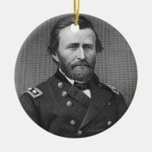 Generaal Ulysses Simpson Grant, gegraveerd na een  Keramisch Ornament