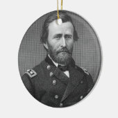 Generaal Ulysses Simpson Grant, gegraveerd na een Keramisch Ornament (Links)