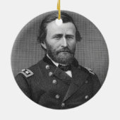 Generaal Ulysses Simpson Grant, gegraveerd na een Keramisch Ornament (Achterkant)