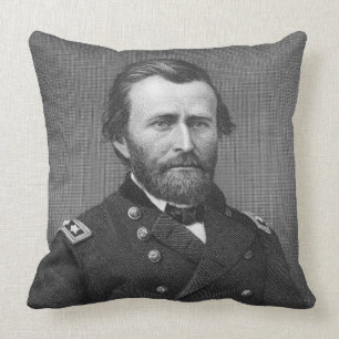 Generaal Ulysses Simpson Grant, gegraveerd na een Kussen