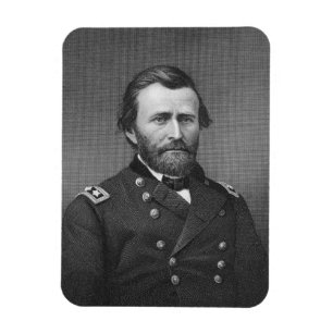 Generaal Ulysses Simpson Grant, gegraveerd na een Magneet