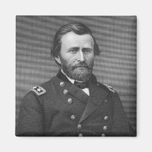Generaal Ulysses Simpson Grant, gegraveerd na een  Magneet (Voorkant)