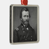 Generaal Ulysses Simpson Grant, gegraveerd na een Metalen Ornament (Rechts)