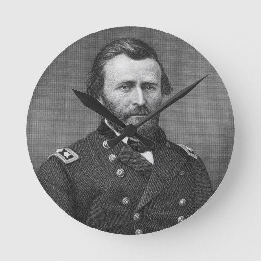 Generaal Ulysses Simpson Grant, gegraveerd na een Ronde Klok (Voorkant)