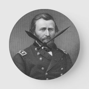 Generaal Ulysses Simpson Grant, gegraveerd na een  Ronde Klok