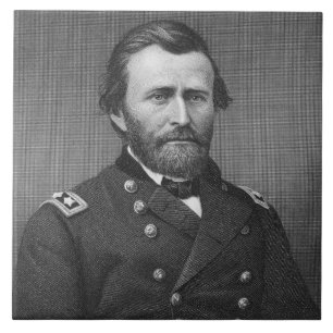 Generaal Ulysses Simpson Grant, gegraveerd na een Tegeltje