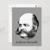 Generaal van de burgeroorlog Ambrose Burnside Briefkaart (Voorkant / Achterkant)