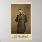 Generaal van de burgeroorlog George B McClellan Pr Poster (Voorkant)