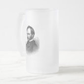 Generaal van de burgeroorlog matglas bierpul (Voorkant links)