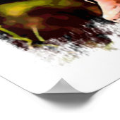 Generaal Vang Pao Waterverf Poster (Hoek)