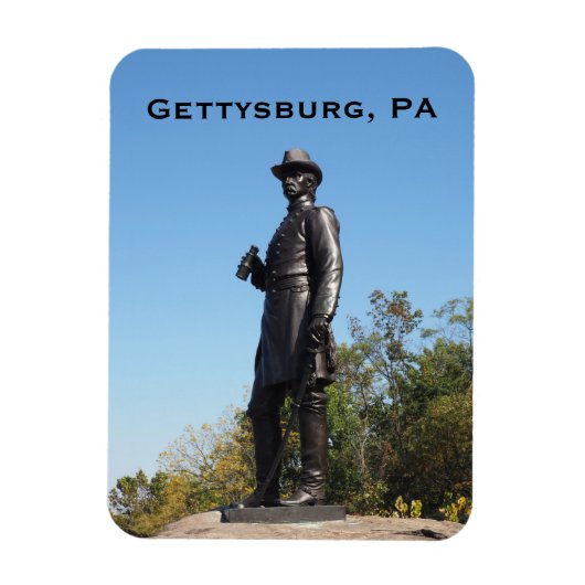 Generaal Warren-standbeeld in Gettysburg PA Magneet (Verticaal)