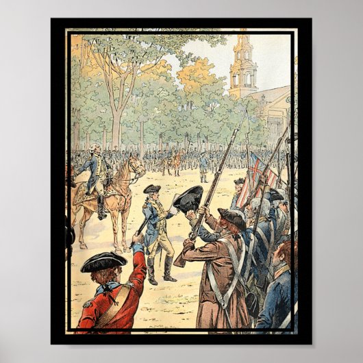 Generaal Washington bevelhebber Continental Army Poster (Voorkant)