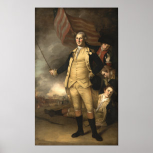 Generaal Washington bij de slag om Princeton Poster