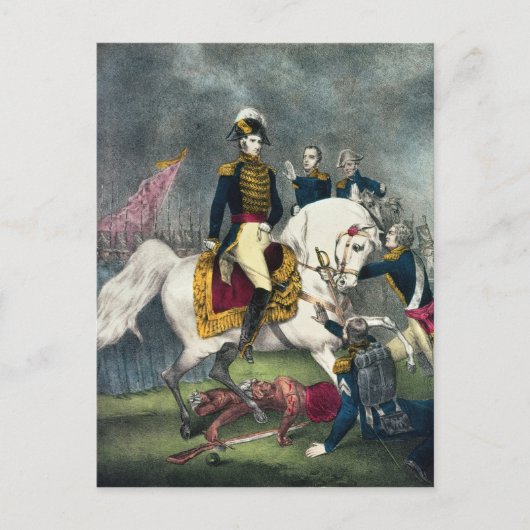 Generaal William H. Harrison bij de slag Briefkaart (Voorkant)