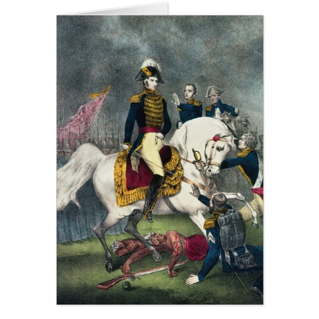 Generaal William H. Harrison in de strijd (Voorkant)